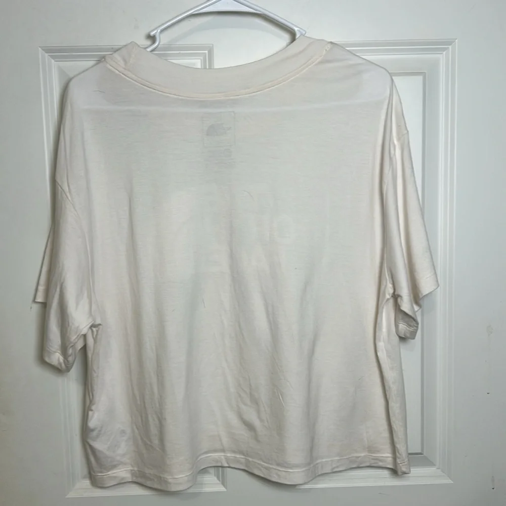 The North Face half dome crop T-shirt size large cream short sleeve cotton NWT - Picture 5 of 8